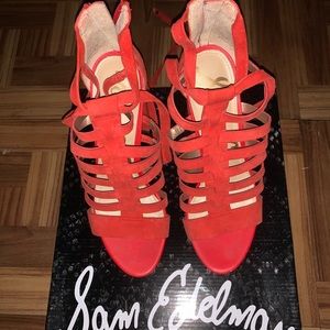 Sam Edelman Red lace up sandals